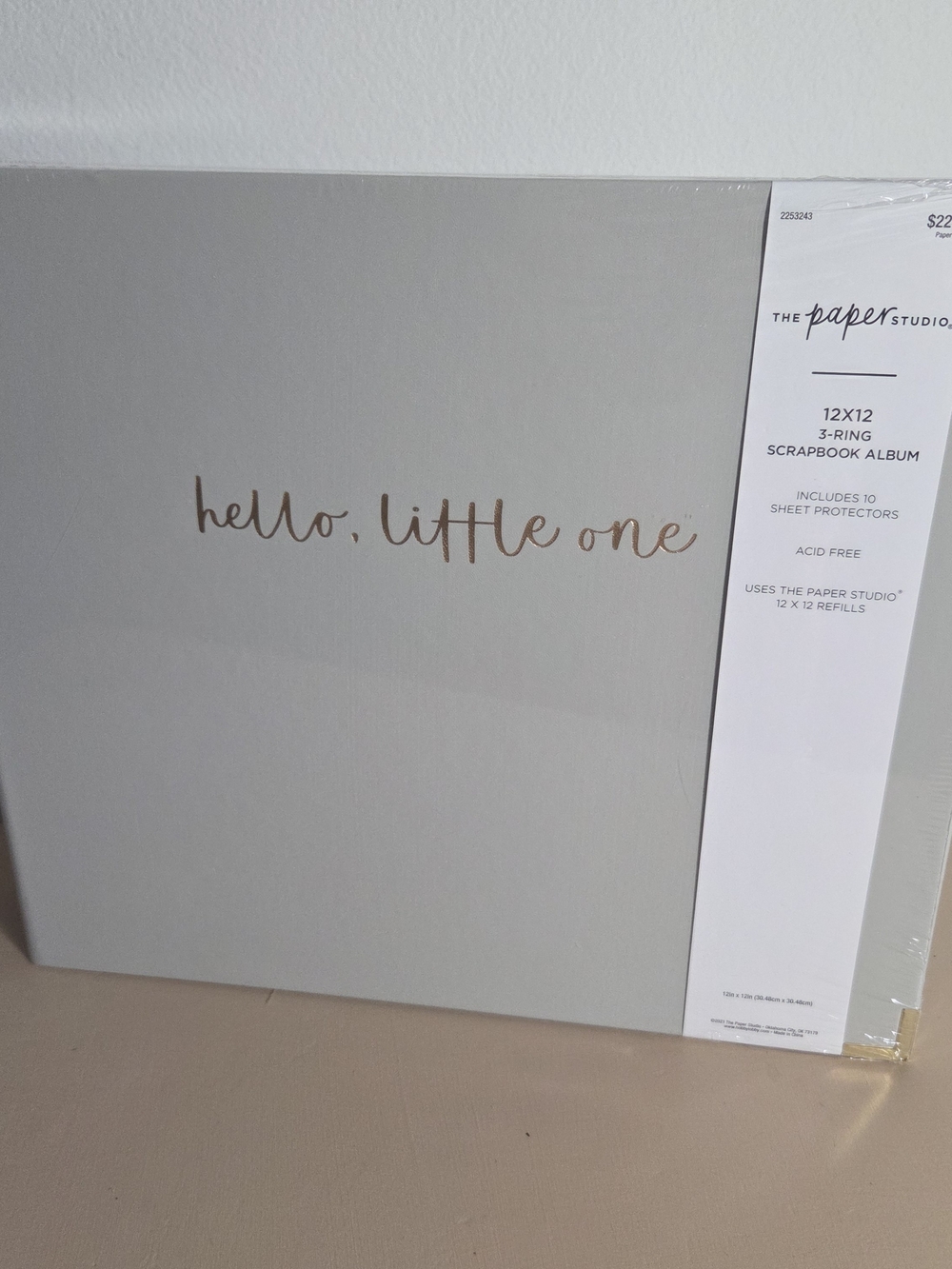 The Paper Studio 12x12 Scrapbook Album Hello Little One Baby Grey NWT Sealed
